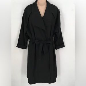 Classiques Entier Single Breasted Black Trench with Belt